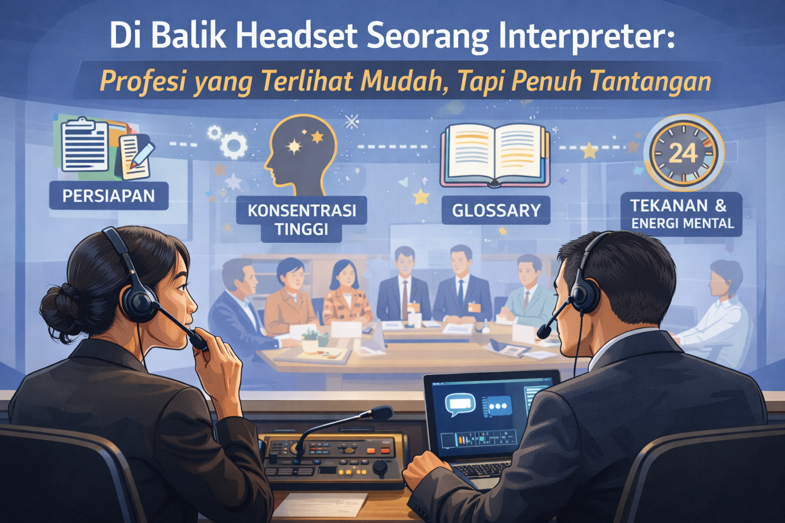 Di Balik Headset Seorang Interpreter: Profesi yang Terlihat Mudah, Tapi Penuh Tantangan
